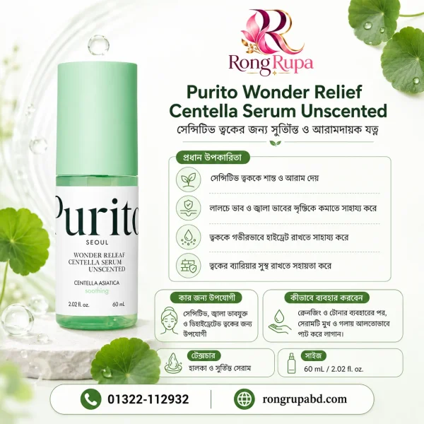 PURITO Wonder Releaf Centella Serum Unscented 60ml